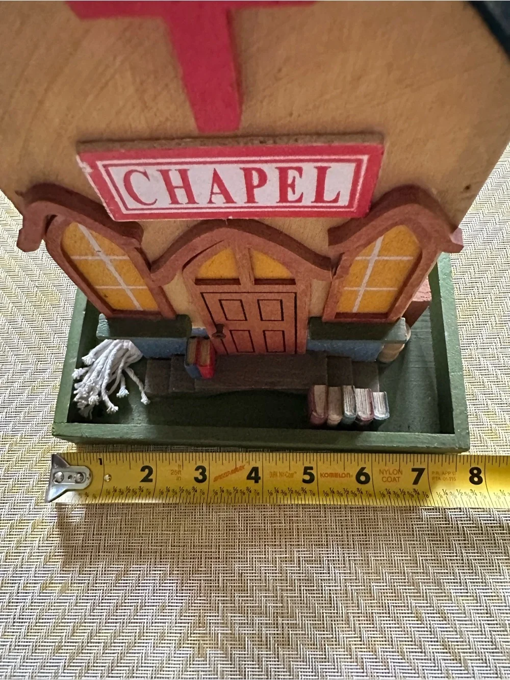 Handcrafted Chapel Bird feeder - Red, Blue & Green